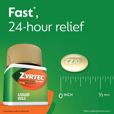 Zyrtec Allergy Adult Liquid Gels - 40 Count - Image 3