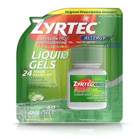 Zyrtec Allergy Adult Liquid Gels - 40 Count