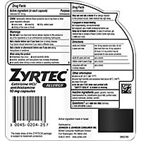 ZYRTEC Allergy Antihistamine Liquid Gels Original Prescription Strength 10 mg - 25 Count - Image 5