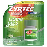 ZYRTEC Allergy Antihistamine Liquid Gels Original Prescription Strength 10 mg - 25 Count - Image 2