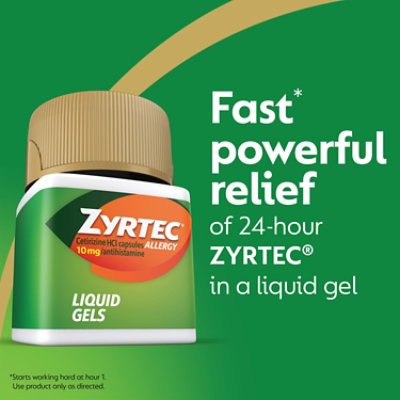 ZYRTEC Allergy Antihistamine Liquid Gels Original Prescription Strength 10 mg - 25 Count - Image 4