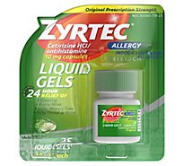 ZYRTEC Allergy Antihistamine Liquid Gels Original Prescription Strength 10 mg - 25 Count