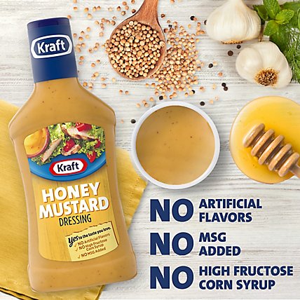Kraft Honey Mustard Salad Dressing Bottle - 16 Fl. Oz. - Image 3