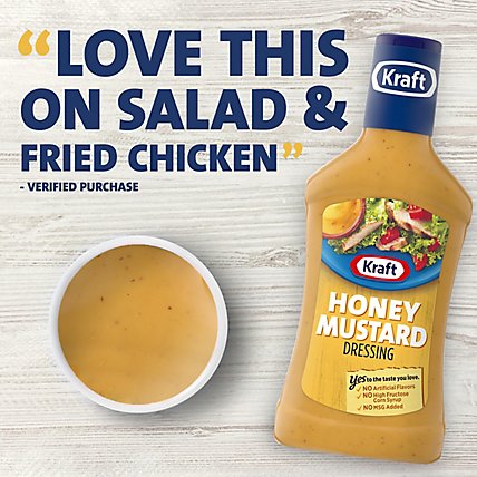 Kraft Honey Mustard Salad Dressing Bottle - 16 Fl. Oz. - Image 4