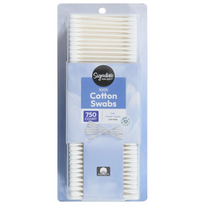 Signature Select/Care Cotton Swabs 100% Pure Double Tipped - 750 Count - Image 3