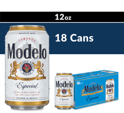Modelo Especial Mexican Lager Beer Cans 4.4% ABV Multipack - 18-12 Fl. Oz.