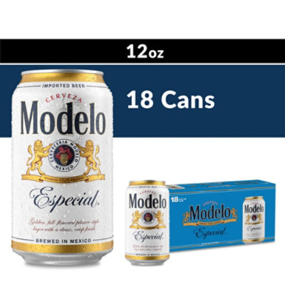 Modelo Especial Mexican Lager Beer Cans 4.4% ABV Multipack - 18-12 Fl. Oz.