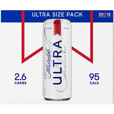Michelob ULTRA Superior Light American Lager Beer in Cans - 30 - 12 Fl. Oz. - Image 2