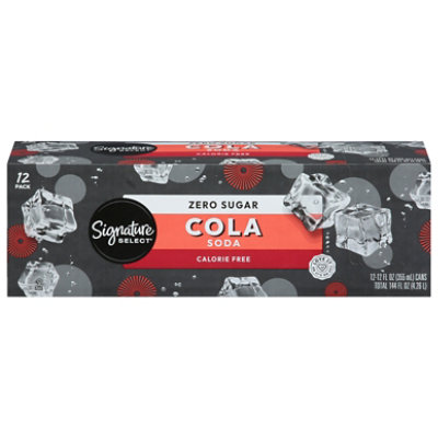 Signature SELECT Zero Cola Soda - 12-12 Fl. Oz.