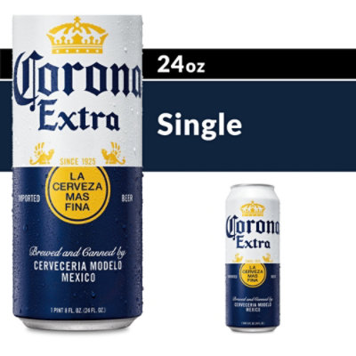 Corona Extra Lager Mexican Beer  Can - 24 Fl. Oz. - Image 1