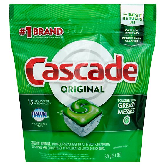 Cascade Complete Dishwasher Detergent ActionPacs Fresh Scent Pouch - 25 Count