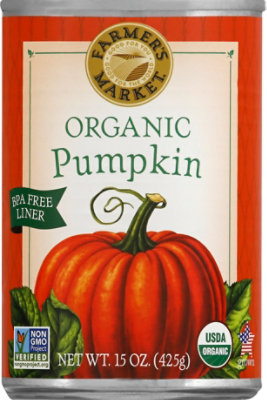 Farmers Market Organic Puree Pumpkin - 15 Oz