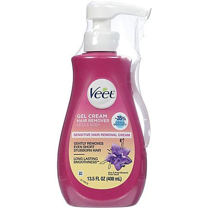 VEET Hair Remover Gel Cream for Legs & Body Silk and Fresh Technology- 13.5 Fl. Oz. Pump Bottle - Image 2