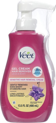 VEET Hair Remover Gel Cream for Legs & Body Silk and Fresh Technology- 13.5 Fl. Oz. Pump Bottle - Image 2