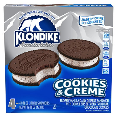 Klondike Cookies And Creme Frozen Dairy Dessert Sandwiches - 4 Fl. Oz. - Image 3