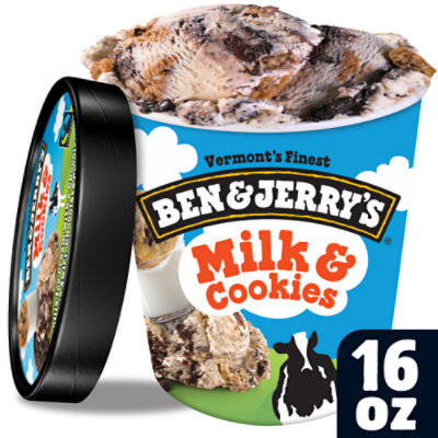 Ben and Jerry's Milk and Cookies Ice Cream - 16 Oz