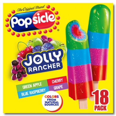 Popsicle Ice Pops Jolly Rancher - 18 Count