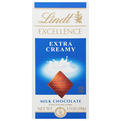 Lindt Excellence Chocolate Bar Milk Chocolate Extra Creamy - 3.5 Oz - Image 2