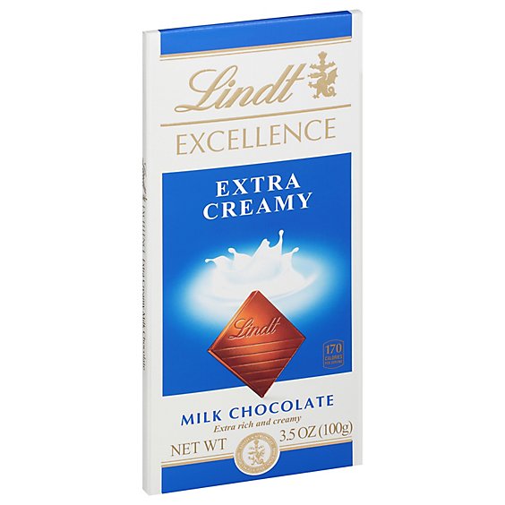 Lindt Excellence Chocolate Bar Milk Chocolate Extra Creamy - 3.5 Oz