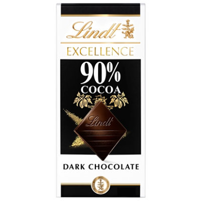 Lindt Excellence Chocolate Bar Dark Chocolate 90% Cocoa - 3.5 Oz