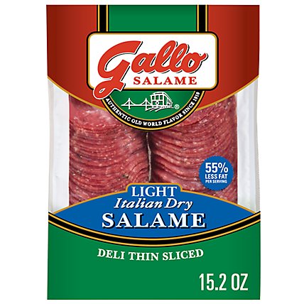 Gallo Salame Deli Thin Sliced Light Italian Dry Salame - 15.2 Oz - Image 2