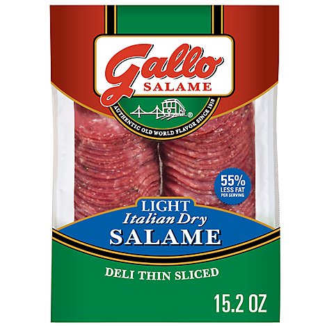 Gallo Salame Deli Thin Sliced Light Italian Dry Salame - 15.2 Oz