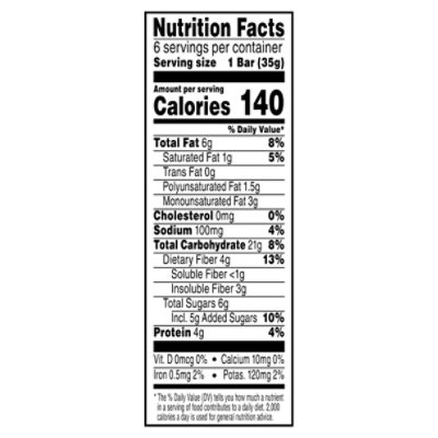 Kashi Chewy Granola Bars Fiber Bars Peanut Peanut Butter 6 Count - 7.4 Oz - Image 4