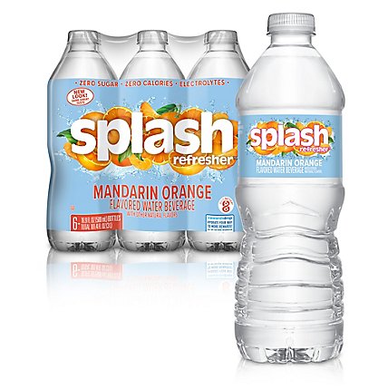 Splash Blast Flavored Water Mandarin Orange - 6-16.9 Fl. Oz. - Image 1
