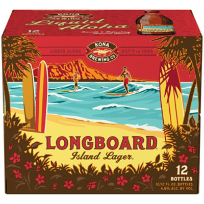 Kona Longboard Island Lager Beer Bottles - 12-12 Fl. Oz. - Image 2