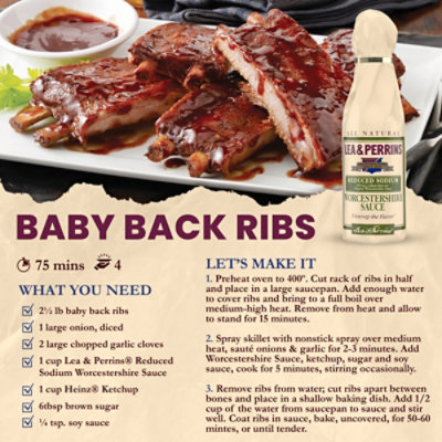 Lea & Perrins Reduced Sodium Worcestershire Sauce - 10 fl. Oz - Image 8