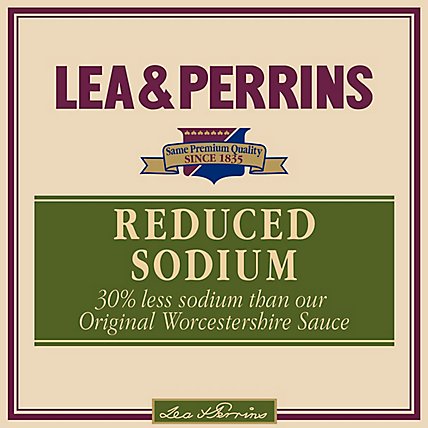 Lea & Perrins Reduced Sodium Worcestershire Sauce Bottle - 10 Fl. Oz. - Image 4