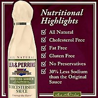Lea & Perrins Reduced Sodium Worcestershire Sauce Bottle - 10 Fl. Oz. - Image 5