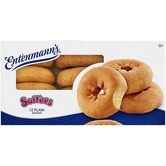 Entenmann's Softees Plain Donuts - 12 Count