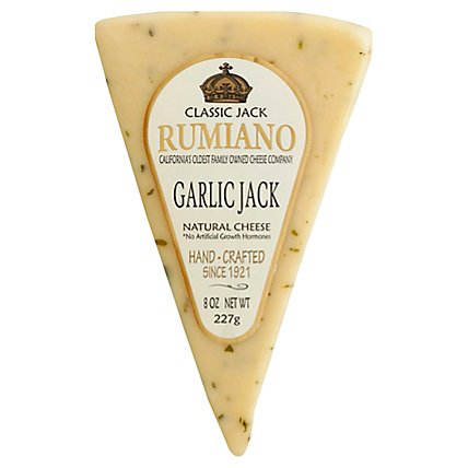 Rumiano Classic Jacks Cheese Garlic Jack Wedge - 8 Oz - Image 1
