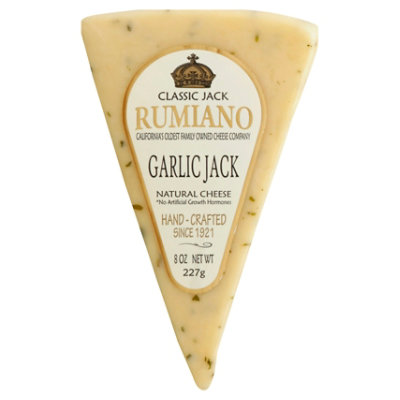 Rumiano Classic Jacks Cheese Garlic Jack Wedge - 8 Oz