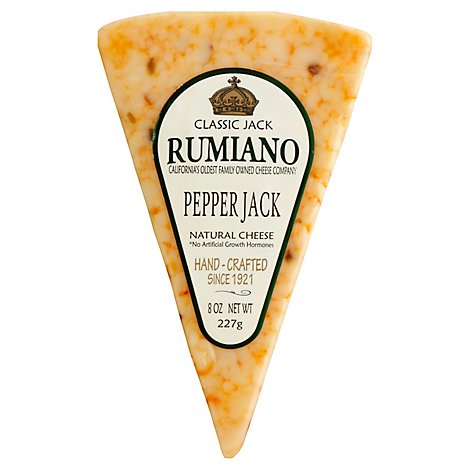 Rumiano Classic Jacks Cheese Pepper Jack Wedge - 8 Oz