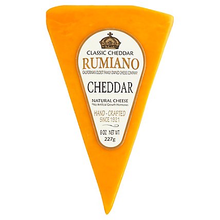 Rumiano Classic Jacks Cheese Cheddar Wedge - 8 Oz - Image 1