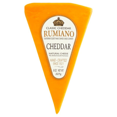 Rumiano Classic Jacks Cheese Cheddar Wedge - 8 Oz