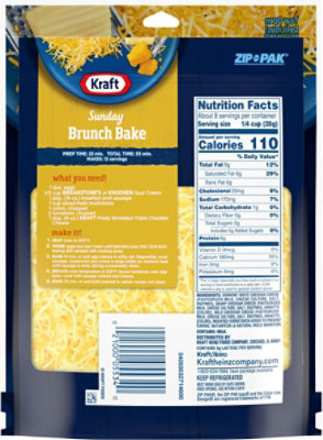 Kraft Cheese Natural Finely Shredded Triple Cheddar - 8 Oz - Image 6