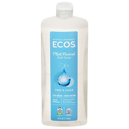 ECOS Dishmate Dish Liquid Free & Clear Bottle - 25 Fl. Oz. - Image 1
