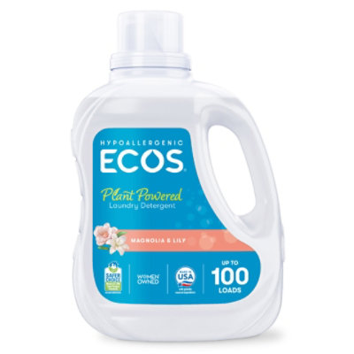ECOS Laundry Detergent Liquid With Built In Fabric Softener 2X Magnolia & Lily Jug - 100 Fl. Oz. - Image 3