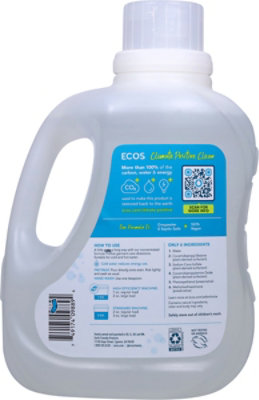 ECOS Laundry Detergent Liquid With Built In Fabric Softener 2X Free & Clear Jug - 100 Fl. Oz. - Image 5