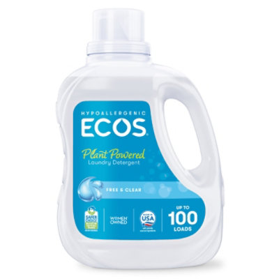 ECOS Laundry Detergent Liquid With Built In Fabric Softener 2X Free & Clear Jug - 100 Fl. Oz. - Image 3