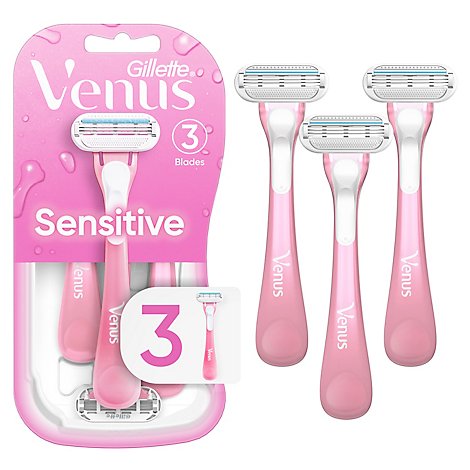 Gillette Venus Disposable Razor Sensitive Womens - 3 Count