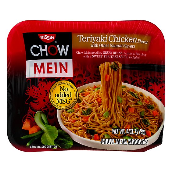 Nissin Chow Mein Noodle Premium Teriyaki Chicken Flavor - 4 Oz
