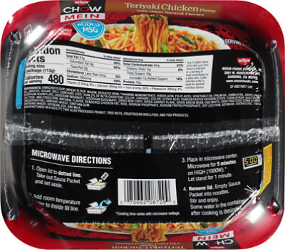 Nissin Chow Mein Noodle Premium Teriyaki Chicken Flavor - 4 Oz - Image 3