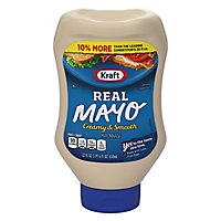 Kraft Real Mayo Creamy & Smooth Mayonnaise Bottle - 22 Fl. Oz. - Image 2