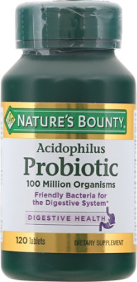 Natures Bounty Acidophilus Probiotic Tablets - 100 Count - Image 1