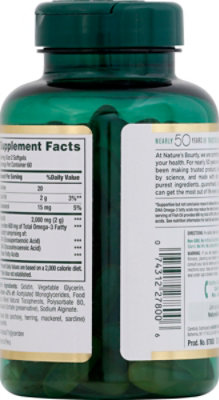 Natures Bounty Dietary Supplement Softgels Fish Oil 1000 mg - 120 Count - Image 3