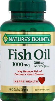 Natures Bounty Dietary Supplement Softgels Fish Oil 1000 mg - 120 Count - Image 2